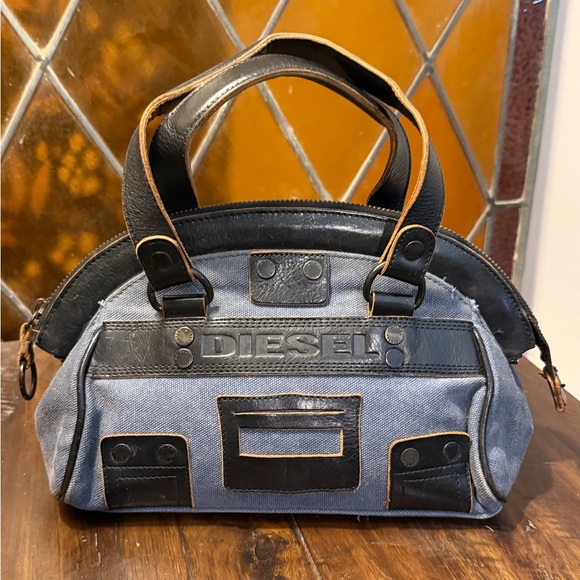 Diesel Handbags - Vintage 90’s Diesel Canvas & Leather Mini Bag
